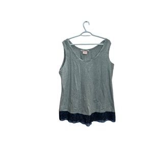 I.scenery lace hem tank top